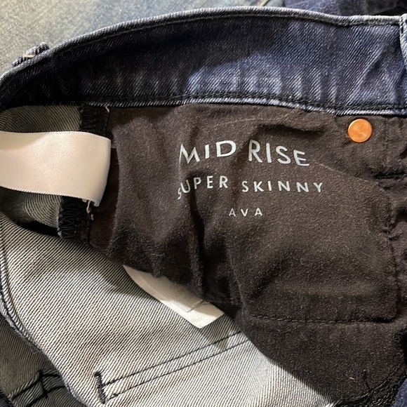 Lucky Brand Mid-rise Ava super skinny jeans size 0 / 25 Dark Wash - Picture 10 of 16